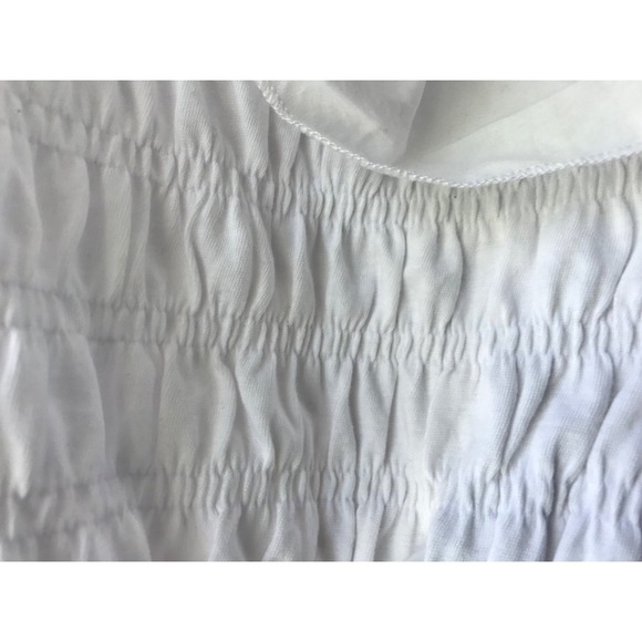 Zara white ruffle spaghetti strap off shoulder ‎ crop Tank small - Picture 3 of 4
